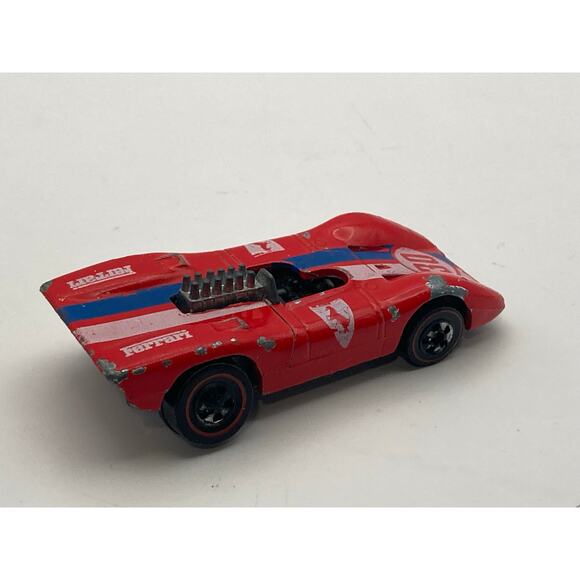 Vintage Hot Wheels 1969 Redline Ferrari 312P Back Engine Flip up Hood Diecast - Picture 6 of 10